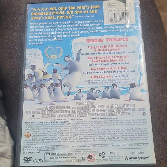 Happy feet wide screen dvd movie Robin williams - Picture 2 of 3